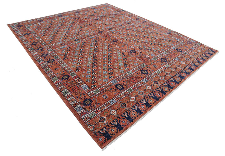 Hand Knotted Nomadic Caucasian Humna Wool Rug 8' 3" x 9' 10" - No. AT12358