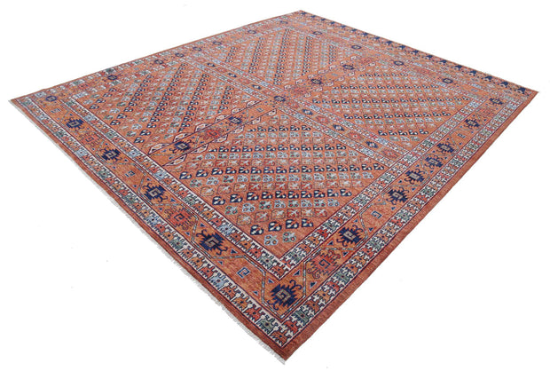 Hand Knotted Nomadic Caucasian Humna Wool Rug 8' 3" x 9' 10" - No. AT12358