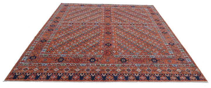 Hand Knotted Nomadic Caucasian Humna Wool Rug 8' 3" x 9' 10" - No. AT12358