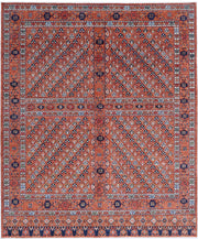 Hand Knotted Nomadic Caucasian Humna Wool Rug 8' 3" x 9' 10" - No. AT12358