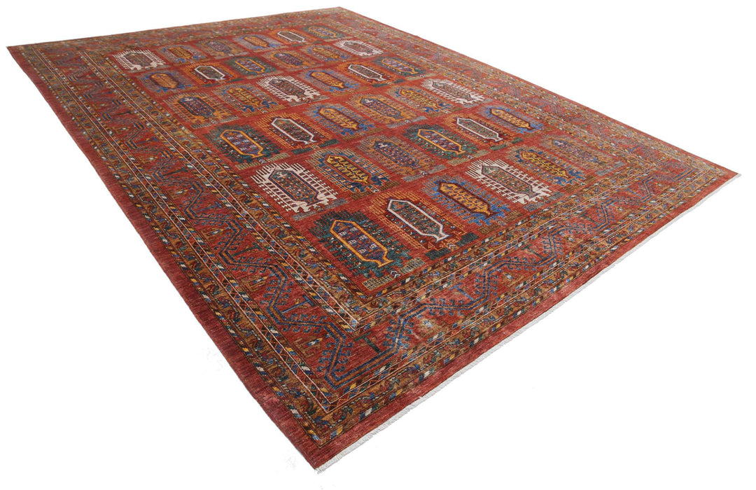 Hand Knotted Nomadic Caucasian Humna Wool Rug 10' 4" x 13' 6" - No. AT49047
