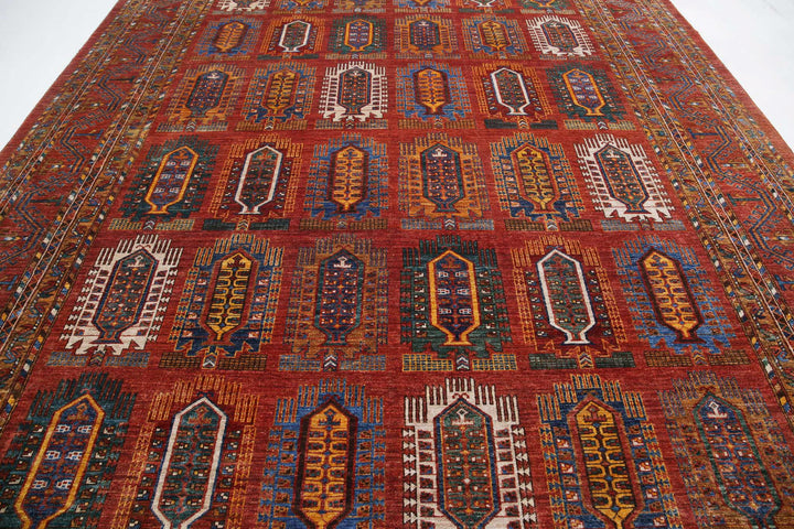 Hand Knotted Nomadic Caucasian Humna Wool Rug 10' 4" x 13' 6" - No. AT49047