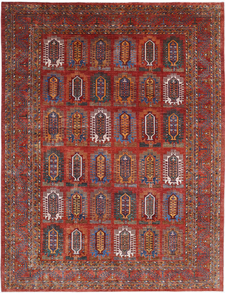 Hand Knotted Nomadic Caucasian Humna Wool Rug 10' 4" x 13' 6" - No. AT49047