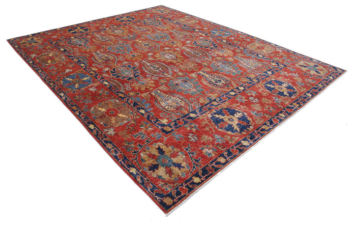 Hand Knotted Nomadic Caucasian Humna Wool Rug 9' 3" x 11' 3" - No. AT92836