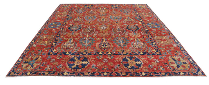 Hand Knotted Nomadic Caucasian Humna Wool Rug 9' 3" x 11' 3" - No. AT92836