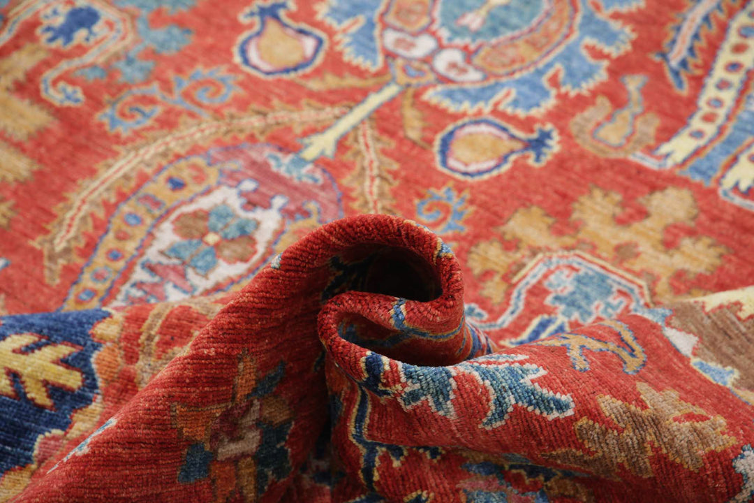 Hand Knotted Nomadic Caucasian Humna Wool Rug 9' 3" x 11' 3" - No. AT92836