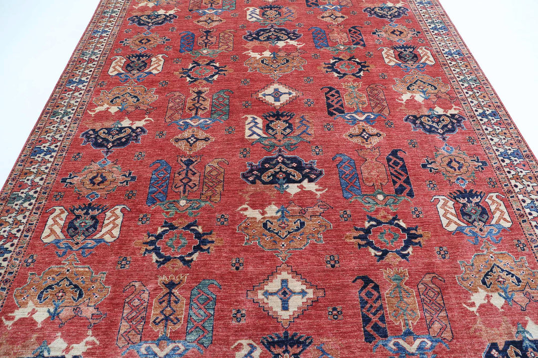 Hand Knotted Nomadic Caucasian Humna Wool Rug 7' 9" x 10' 0" - No. AT35197