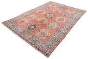 Hand Knotted Nomadic Caucasian Humna Wool Rug 6' 8" x 9' 10" - No. AT10715