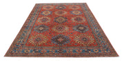 Hand Knotted Nomadic Caucasian Humna Wool Rug 6' 8" x 9' 10" - No. AT10715