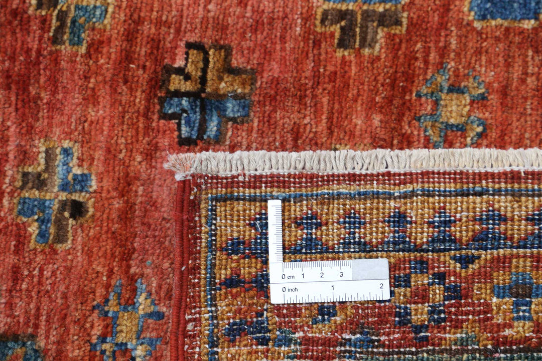 Hand Knotted Nomadic Caucasian Humna Wool Rug 6' 8" x 9' 10" - No. AT10715