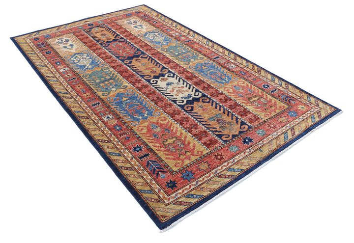 Hand Knotted Nomadic Caucasian Humna Wool Rug 5' 1" x 8' 0" - No. AT12647