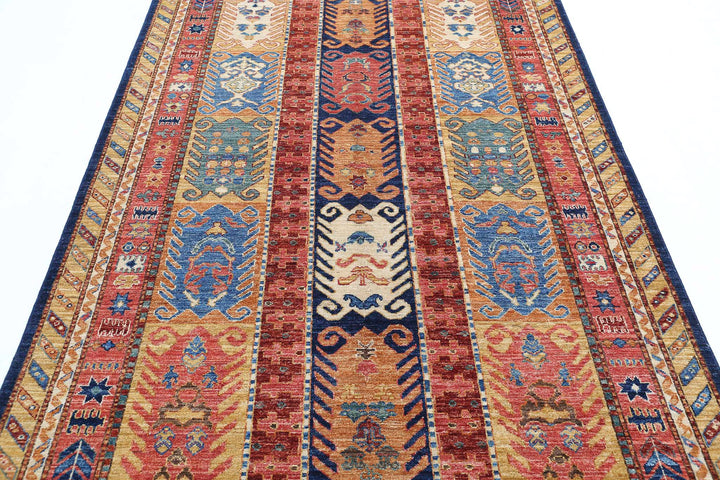 Hand Knotted Nomadic Caucasian Humna Wool Rug 5' 1" x 8' 0" - No. AT12647