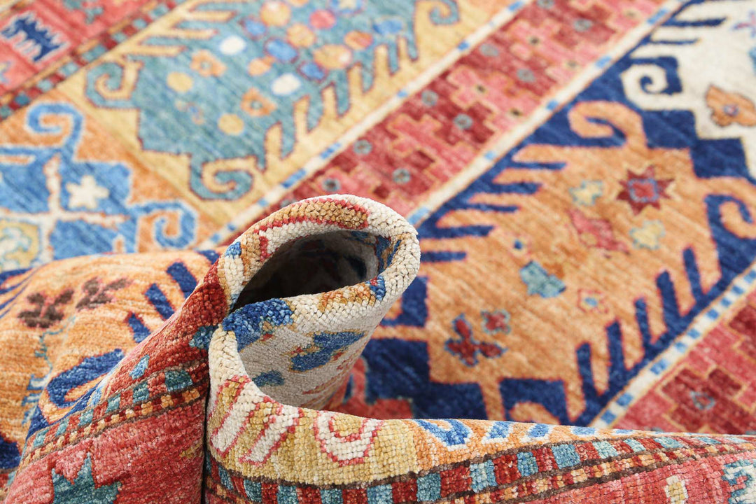 Hand Knotted Nomadic Caucasian Humna Wool Rug 5' 1" x 8' 0" - No. AT12647