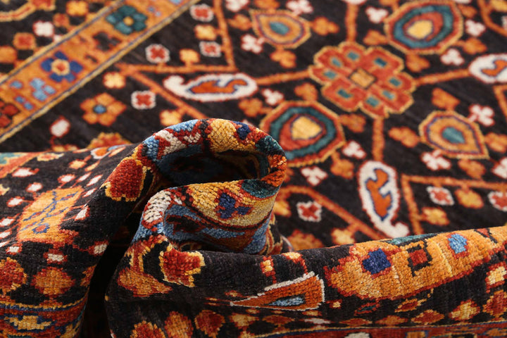 Hand Knotted Nomadic Caucasian Humna Wool Rug 6' 0" x 7' 10" - No. AT90376