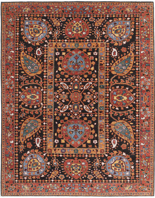 Hand Knotted Nomadic Caucasian Humna Wool Rug 6' 0" x 7' 10" - No. AT90376