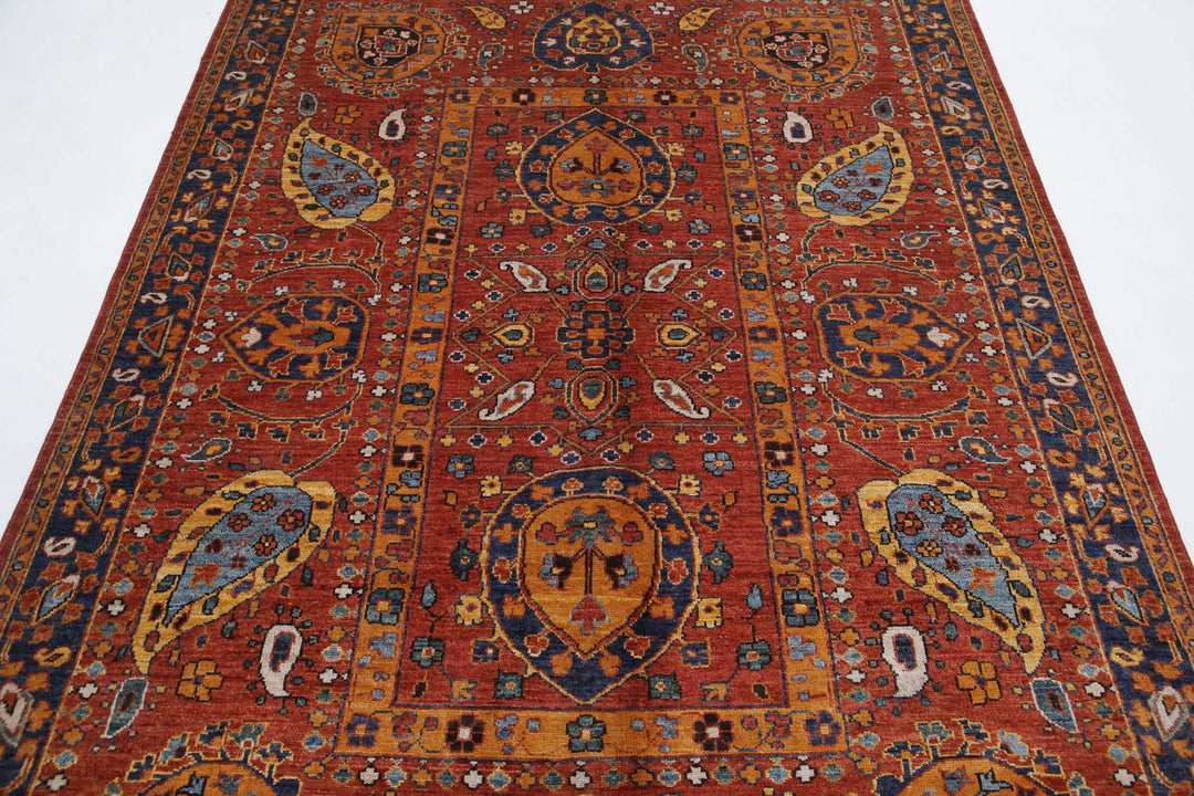 Hand Knotted Nomadic Caucasian Humna Wool Rug 5' 6" x 7' 10" - No. AT79476
