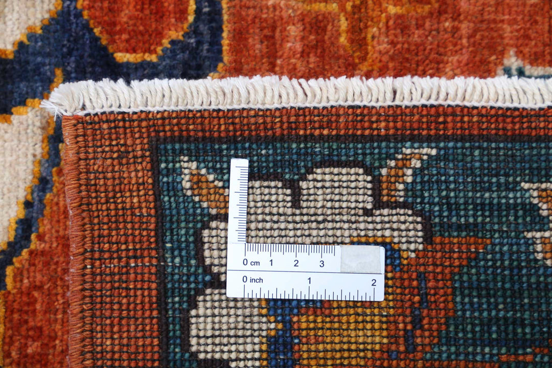 Hand Knotted Nomadic Caucasian Humna Wool Rug 5' 0" x 6' 5" - No. AT96200