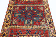 Hand Knotted Nomadic Caucasian Humna Wool Rug 4' 1" x 6' 0" - No. AT49698