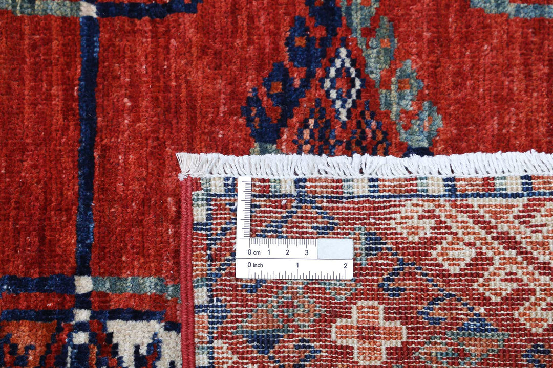 Hand Knotted Nomadic Caucasian Humna Wool Rug 6' 7" x 9' 7" - No. AT15477