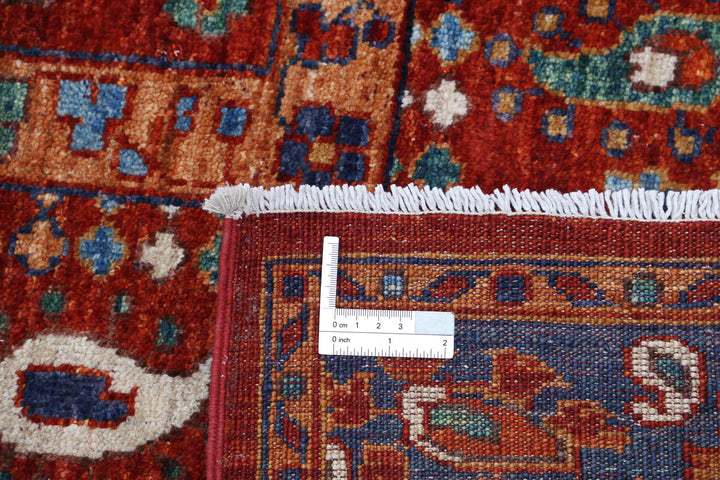 Hand Knotted Nomadic Caucasian Humna Wool Rug 5' 6" x 7' 11" - No. AT62151