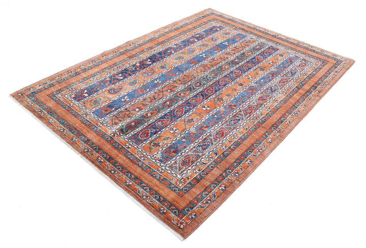 Hand Knotted Nomadic Caucasian Humna Wool Rug 5' 0" x 6' 10" - No. AT99779