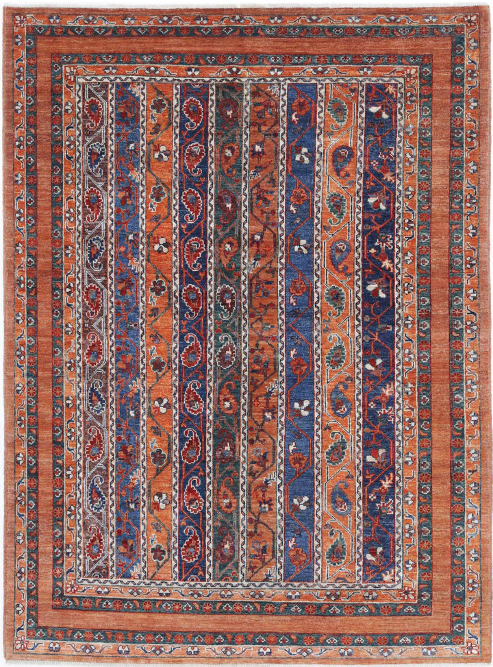Hand Knotted Nomadic Caucasian Humna Wool Rug 5' 0" x 6' 10" - No. AT99779
