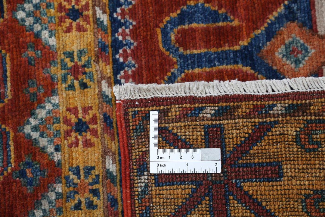 Hand Knotted Nomadic Caucasian Humna Wool Rug 3' 11" x 6' 4" - No. AT11659