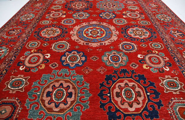 Hand Knotted Nomadic Caucasian Humna Wool Rug 13' 3" x 16' 7" - No. AT42176