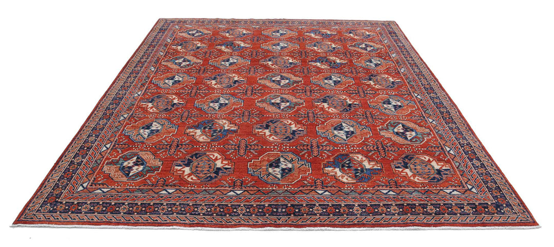 Hand Knotted Nomadic Caucasian Humna Wool Rug 8' 2" x 9' 9" - No. AT80001