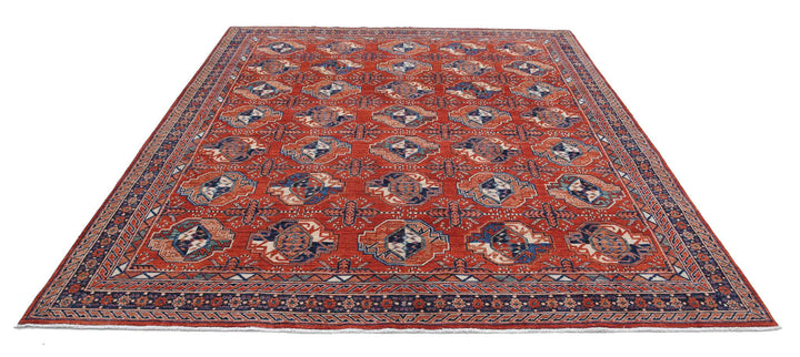 Hand Knotted Nomadic Caucasian Humna Wool Rug 8' 2" x 9' 9" - No. AT80001
