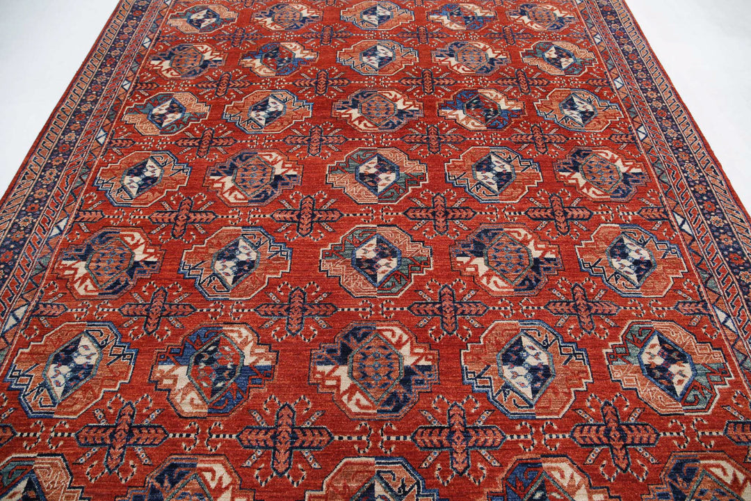 Hand Knotted Nomadic Caucasian Humna Wool Rug 8' 2" x 9' 9" - No. AT80001