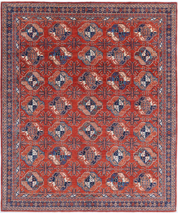 Hand Knotted Nomadic Caucasian Humna Wool Rug 8' 2" x 9' 9" - No. AT80001