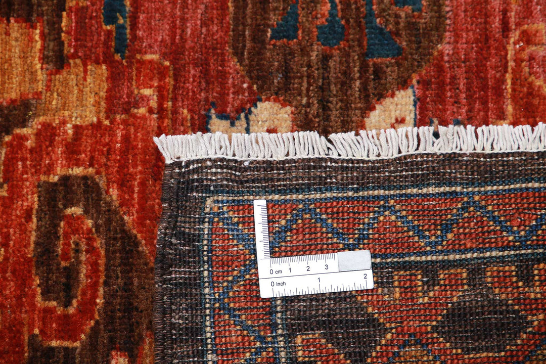 Hand Knotted Nomadic Caucasian Humna Wool Rug 8' 4" x 9' 9" - No. AT93126