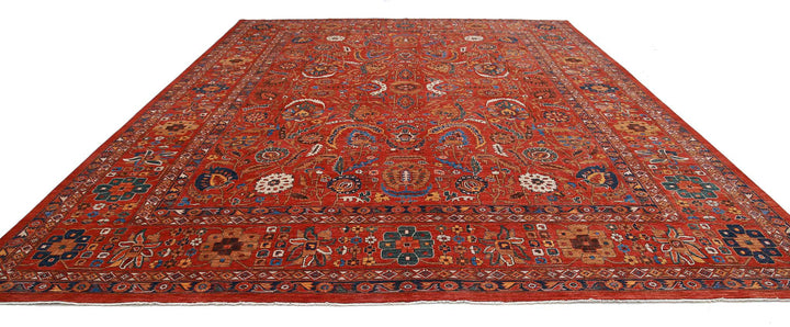 Hand Knotted Nomadic Caucasian Humna Wool Rug 13' 3" x 16' 10" - No. AT88995
