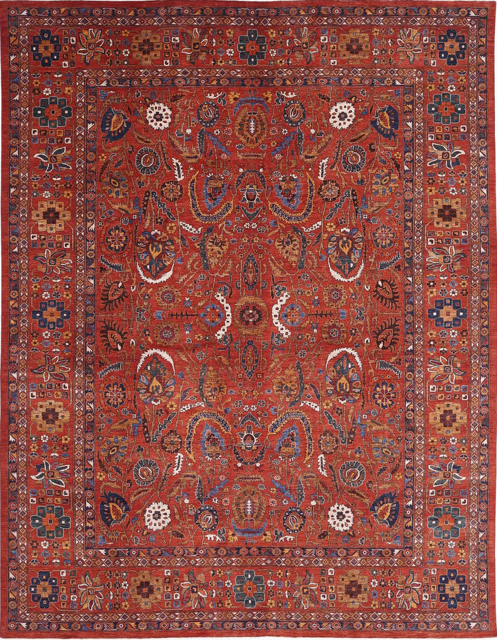 Hand Knotted Nomadic Caucasian Humna Wool Rug 13' 3" x 16' 10" - No. AT88995