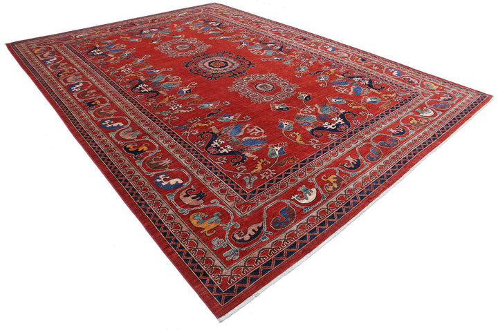 Hand Knotted Nomadic Caucasian Humna Wool Rug 10' 2" x 13' 7" - No. AT95427