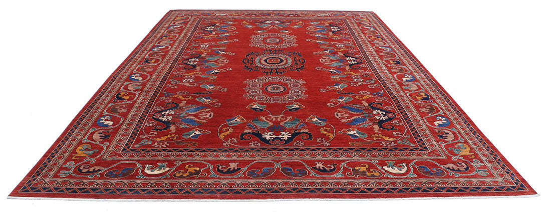 Hand Knotted Nomadic Caucasian Humna Wool Rug 10' 2" x 13' 7" - No. AT95427