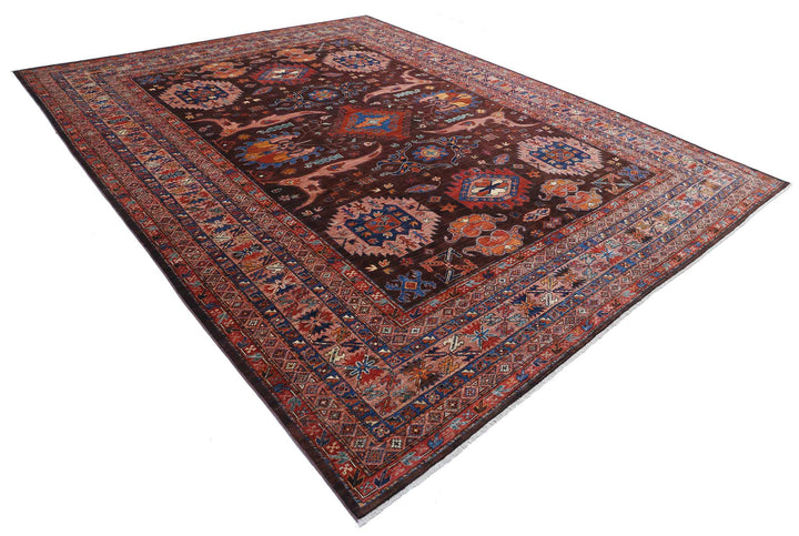 Hand Knotted Nomadic Caucasian Humna Wool Rug 10' 2" x 12' 11" - No. AT23969