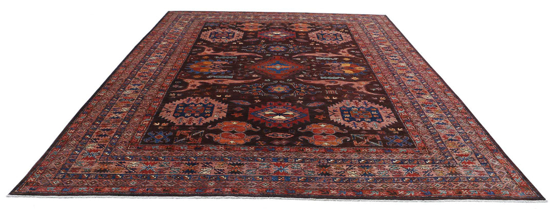 Hand Knotted Nomadic Caucasian Humna Wool Rug 10' 2" x 12' 11" - No. AT23969