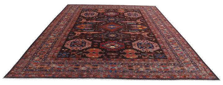 Hand Knotted Nomadic Caucasian Humna Wool Rug 10' 2" x 12' 11" - No. AT23969
