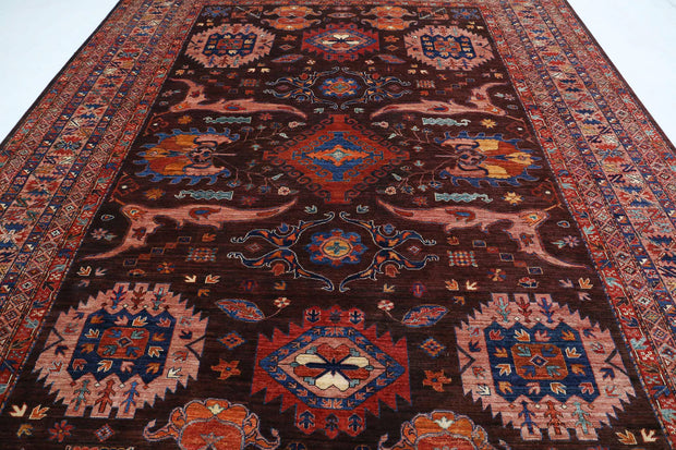 Hand Knotted Nomadic Caucasian Humna Wool Rug 10' 2" x 12' 11" - No. AT23969