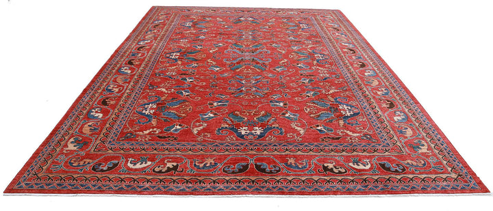 Hand Knotted Nomadic Caucasian Humna Wool Rug 10' 3" x 14' 0" - No. AT26854