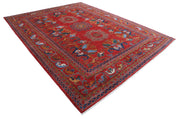 Hand Knotted Nomadic Caucasian Humna Wool Rug 9' 2" x 11' 9" - No. AT77185