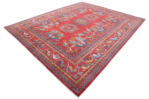 Hand Knotted Nomadic Caucasian Humna Wool Rug 9' 5" x 11' 6" - No. AT74917