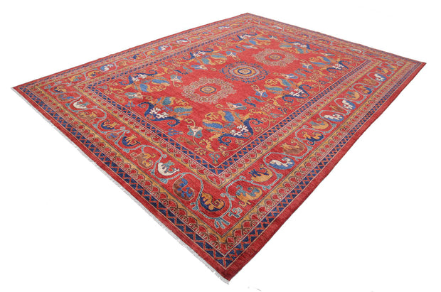 Hand Knotted Nomadic Caucasian Humna Wool Rug 8' 10" x 11' 5" - No. AT27743