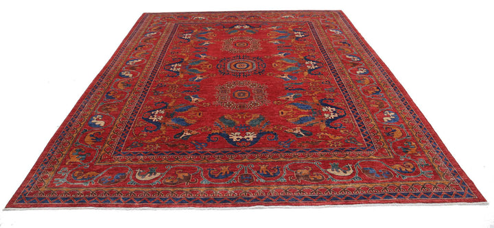 Hand Knotted Nomadic Caucasian Humna Wool Rug 8' 10" x 11' 5" - No. AT27743