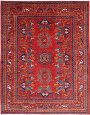 Hand Knotted Nomadic Caucasian Humna Wool Rug 8' 10" x 11' 5" - No. AT27743