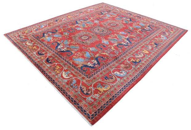 Hand Knotted Nomadic Caucasian Humna Wool Rug 8' 4" x 9' 8" - No. AT63138