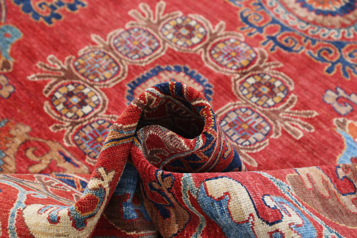 Hand Knotted Nomadic Caucasian Humna Wool Rug 8' 4" x 9' 8" - No. AT63138