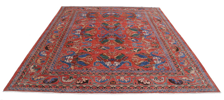 Hand Knotted Nomadic Caucasian Humna Wool Rug 8' 7" x 9' 9" - No. AT25773